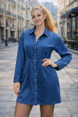 Zara kék rövid szűkített ingruha
