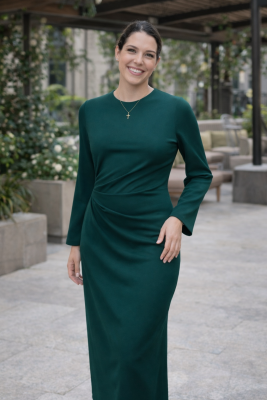 Zara zöld hosszú elegáns ruha
