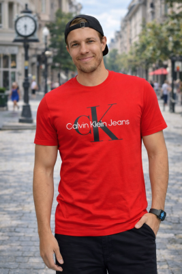 Calvin Klein Jeans narancssárga póló